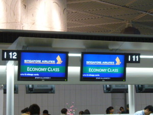 成田空港　シンガポール航空