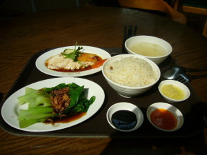 マリーナベイサンズ　フードコート　チキンライス