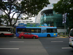 シンガポール　バス停