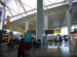 広州空港　出発